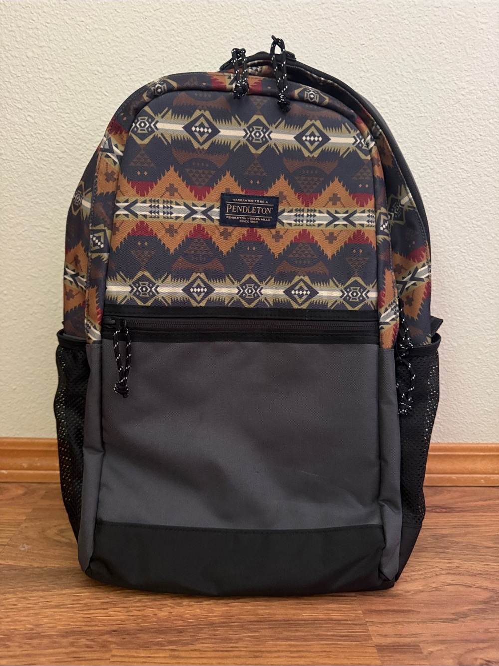 Pendleton Men's Aztec Print Gray, Brown & Red Backpack